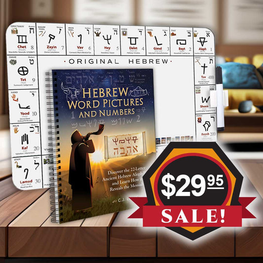 2-Piece Bundle Special! - Hebrew Language Package: Hebrew Book and Hebrew Letter Whiteboard