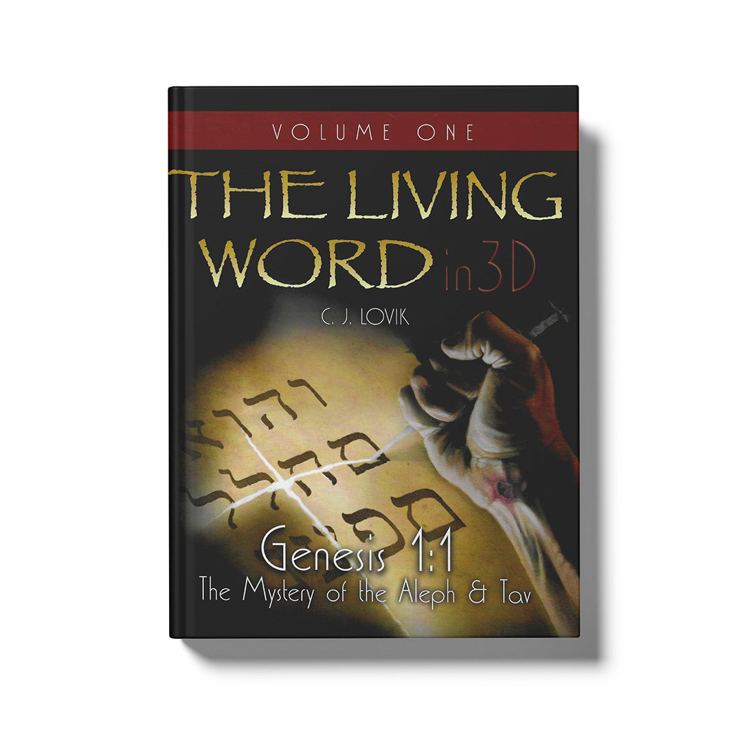 Book titled 'The Living Word in 3D' by C.J. Lovik on a white background