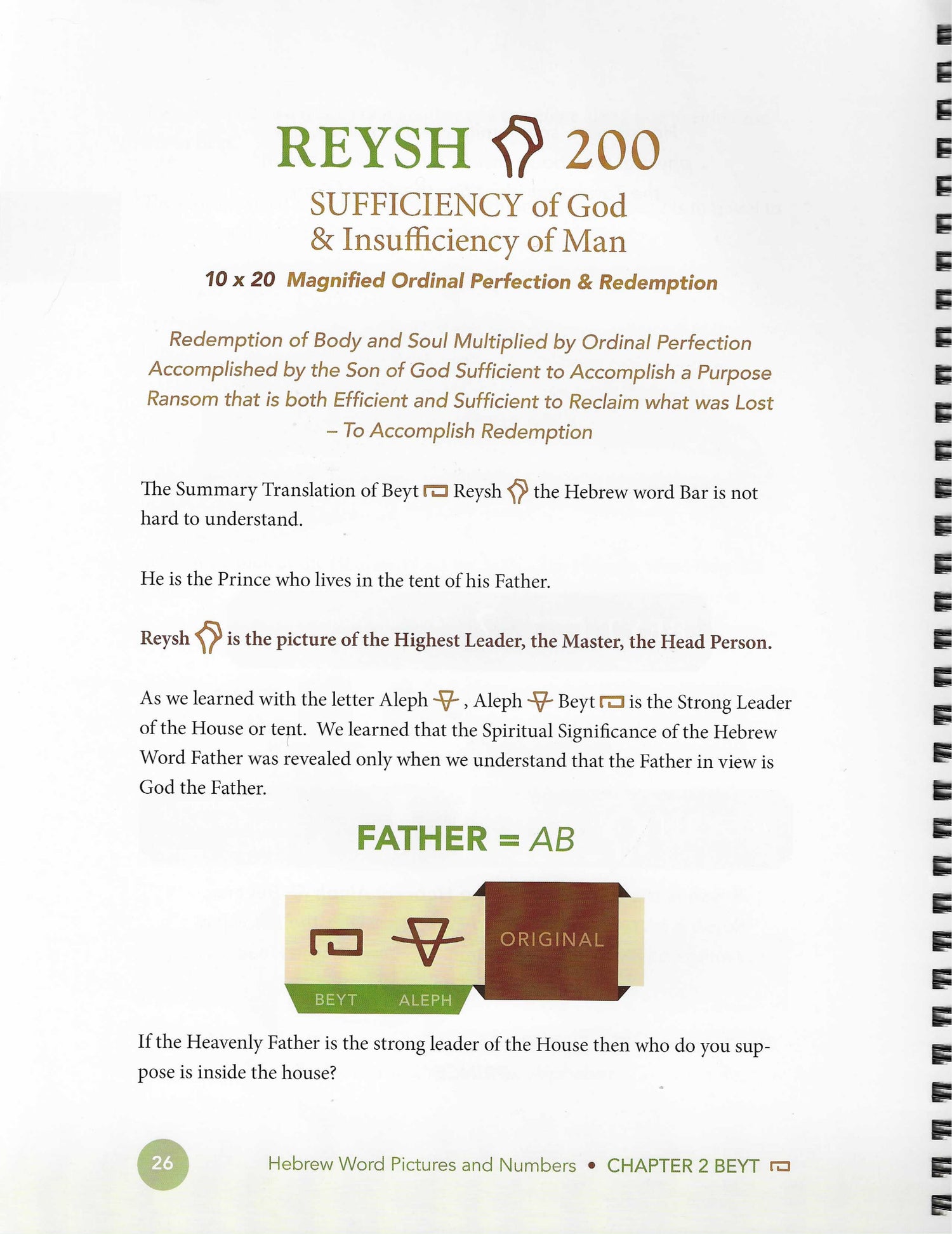 Hebrew Word Pictures and Numbers