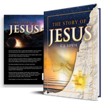 A book titled 'The Story of Jesus' by C.J.