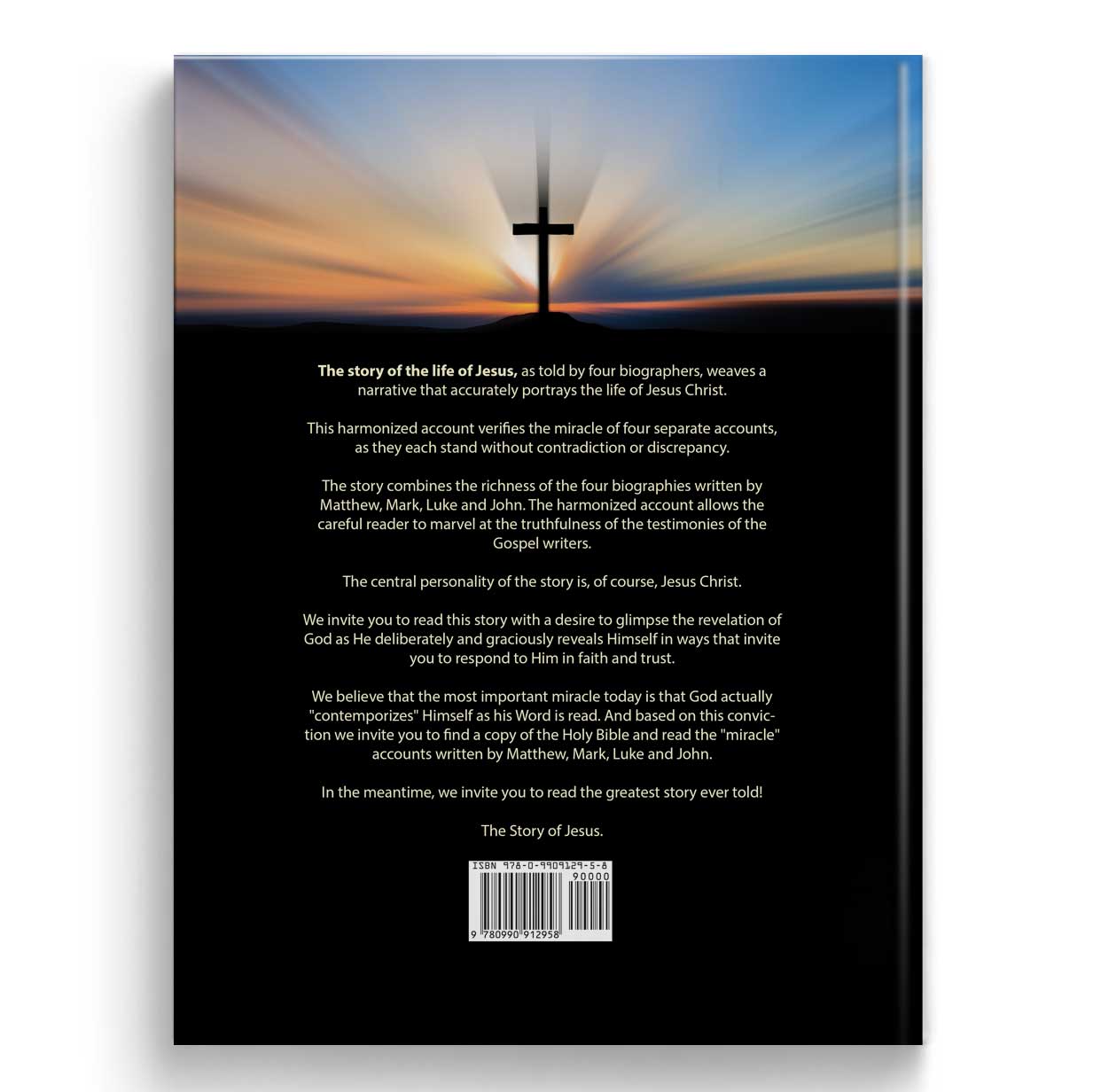 A picture of the back cover of The Story Of Jesus by CJ Lovik